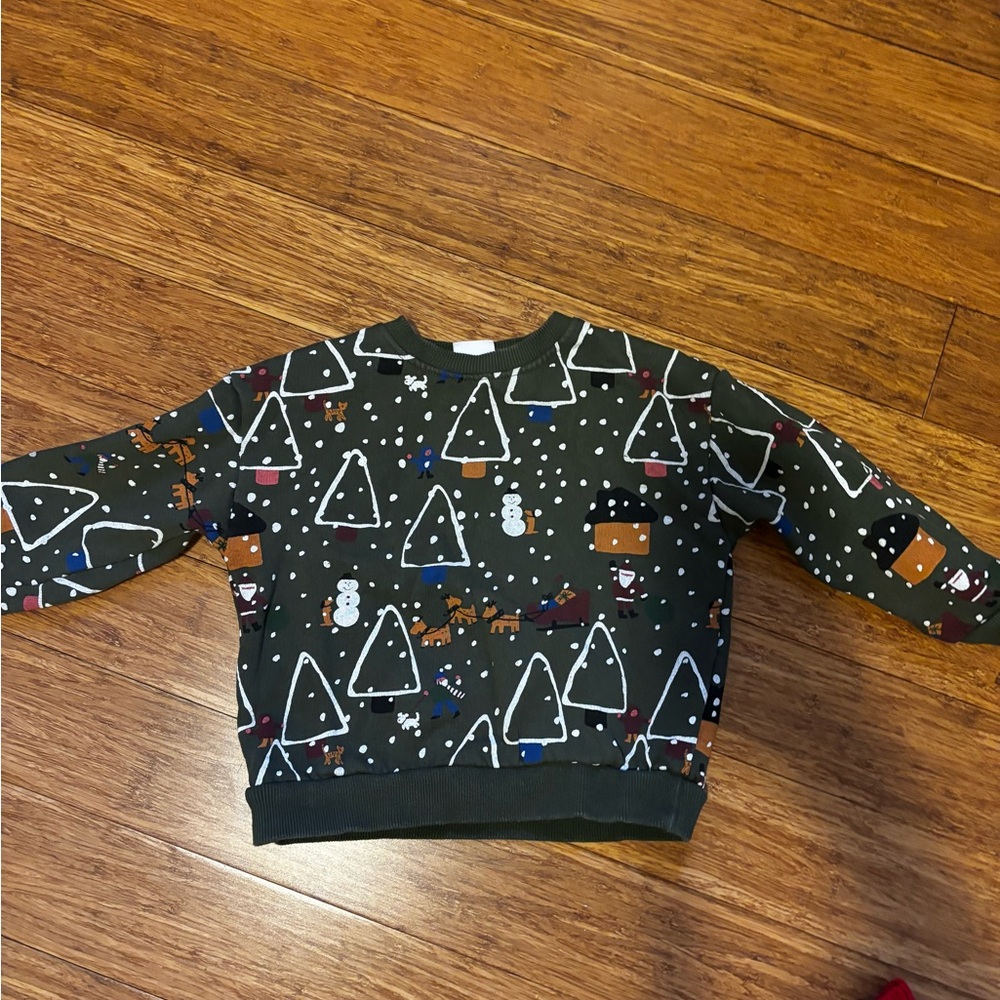 Zara Festive Green Holiday Sweater and pants jogging set